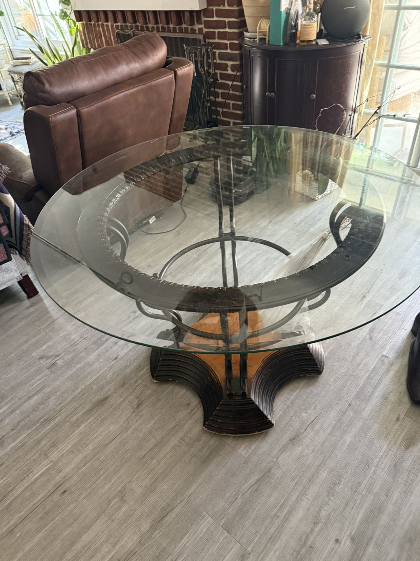 Round Glass Dining Table