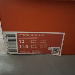 Nike Hyperdunks Men’s Shoes Size 10 Brand New Sneakers Cool Grey