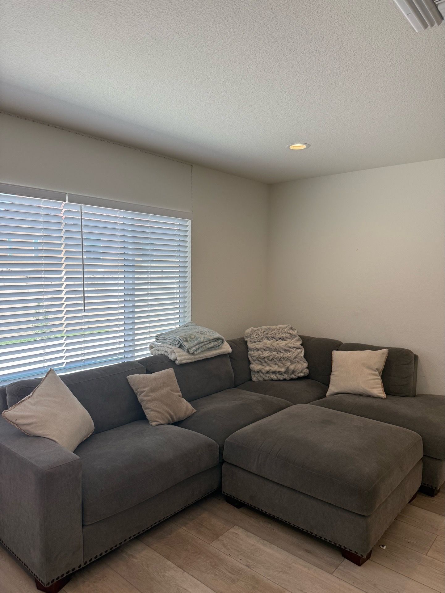Gray Sectional Couch / Ottoman