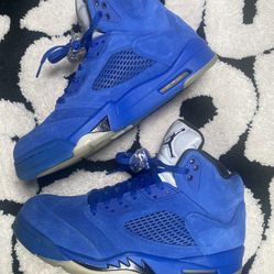 Jordan 5 Retro Blue Suede - Great Condition