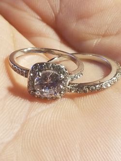 Gorgeous Women's round cut wedding engagement ring set size 8