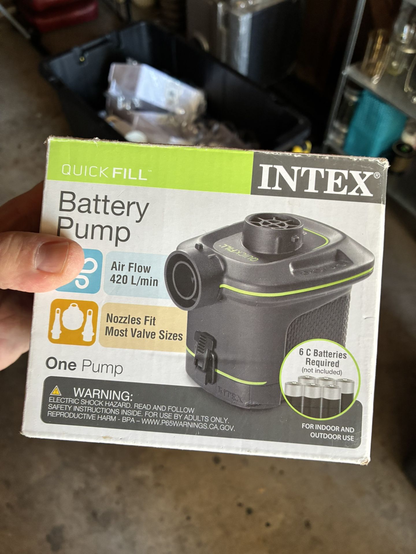 Intex Quick Fill Battery Pump - Like New