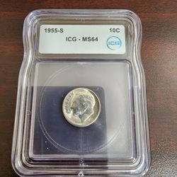 1955-S ICG MS65 10C