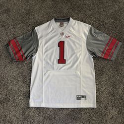 NIKE MENS OHIO STATE OSU BUCKEYES 2009 PRO COMBAT RIVALRY THROWBACK FOOTBALL JERSEY MEDIUM
