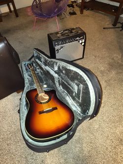 Fender Acoustic Electric Guitar And Amplifier Fender
