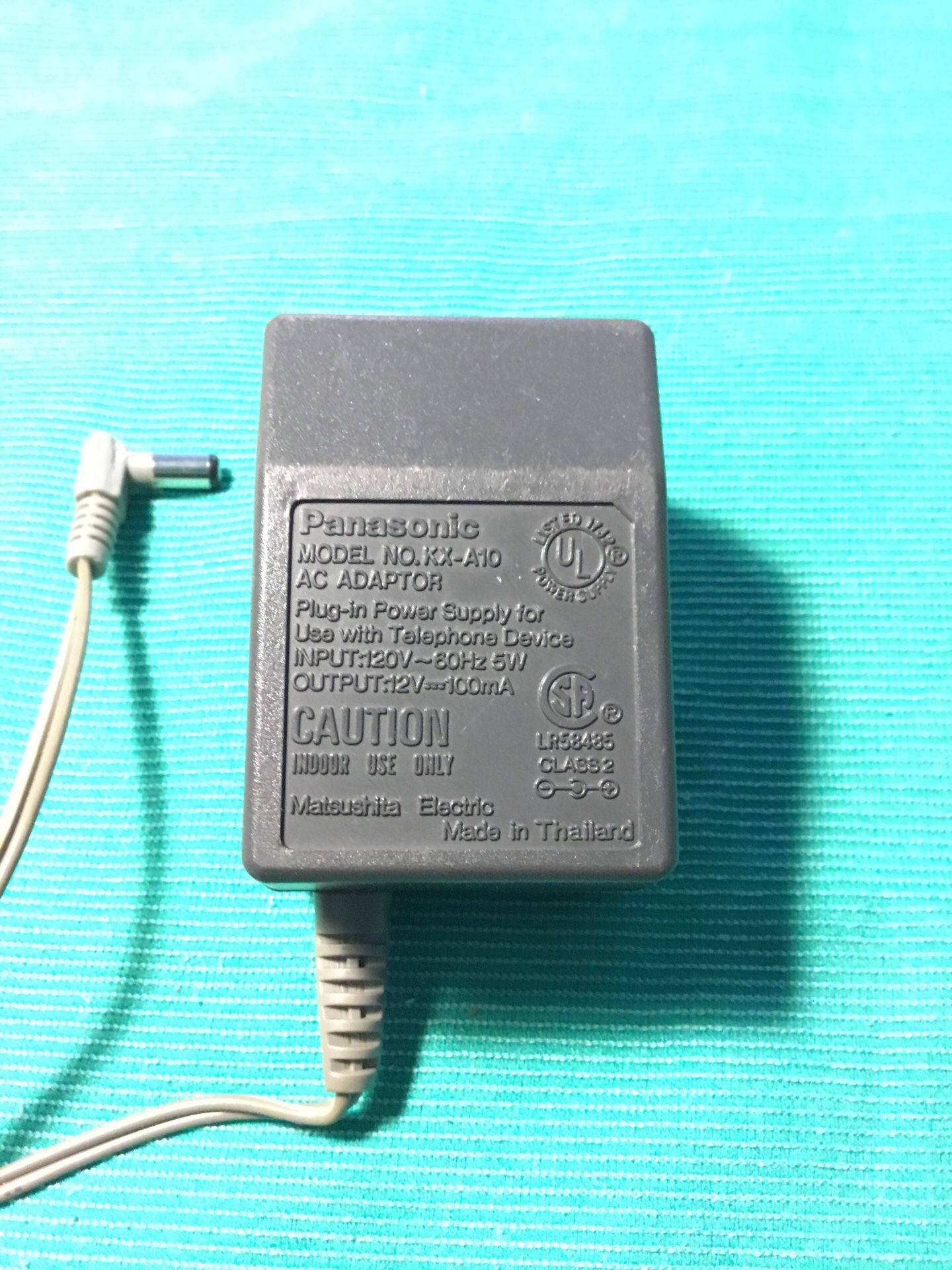 Panasonic Model No. KX-A10 AC Adaptor.