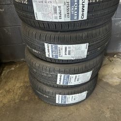 Set 215/55/17 Kumho Brand New Mounted And Balanced For Free