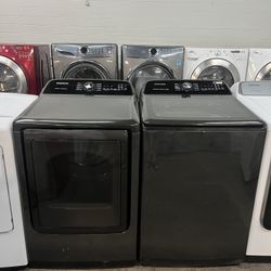 Samsung Top Load Washer & Electric Dryer Set