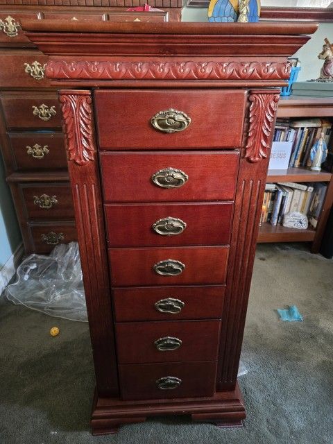 Jewelry armoire 8 drawers