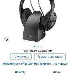 Sennheiser RS 120 Wireless TV Headphones - Crystal-Clear Sound, Lightweight, Easy Controls, 60m Range