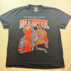 Marvel Deadpool Graphic T Shirt Black Men's 4X