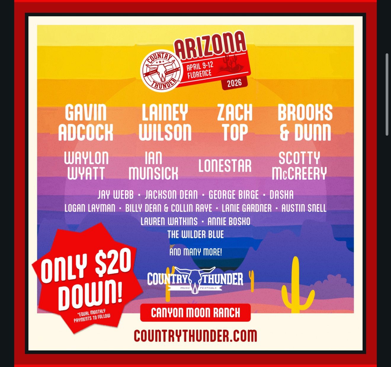 Country Thunder 2026 Campsite 