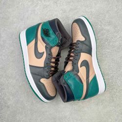 Jordan 1 retro high bio beige anthracite mystic green on sale