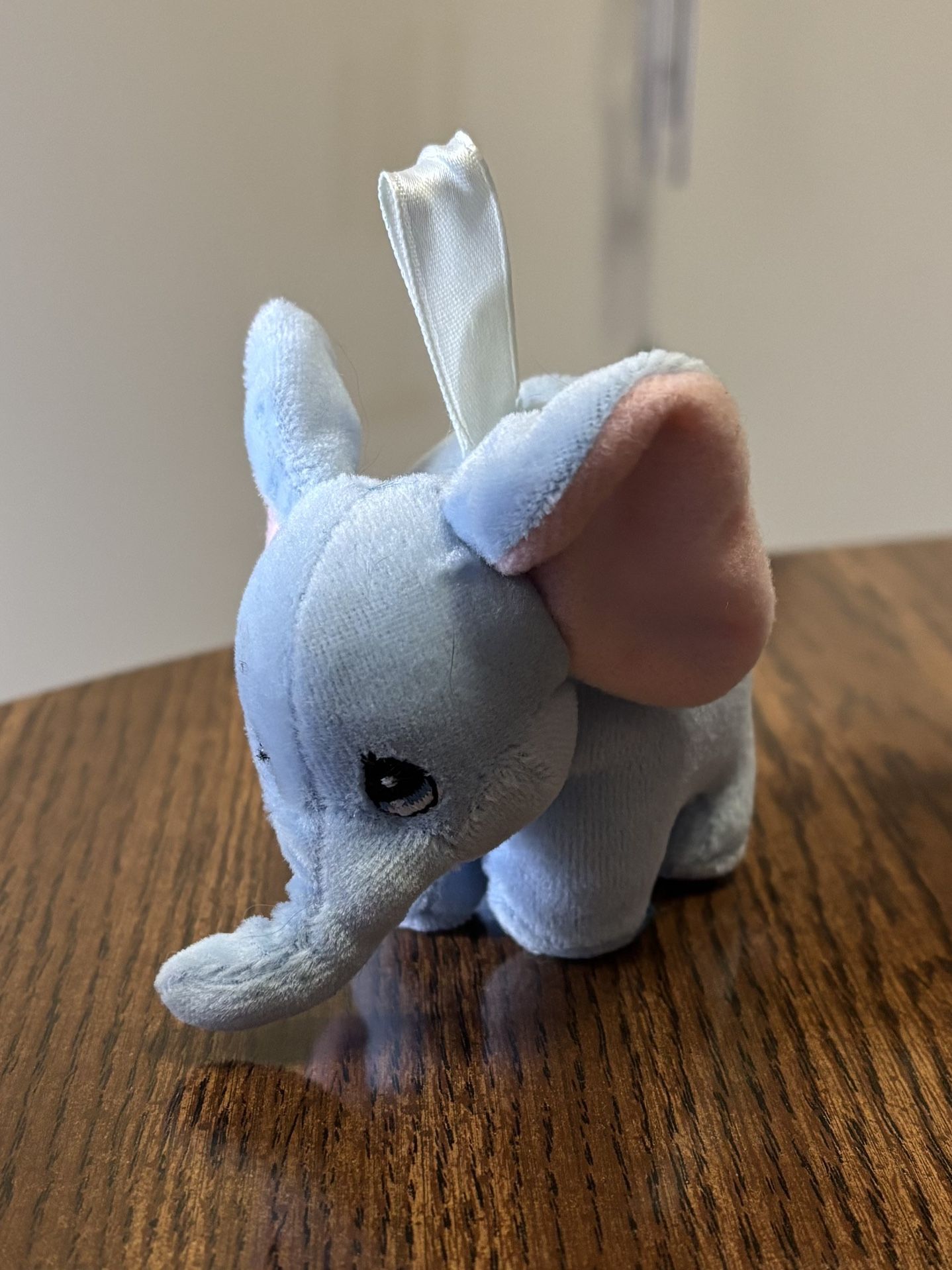 Enesco Precious Moments Blue Elephant Miniature Plush Ornament Baby Nursery Decor