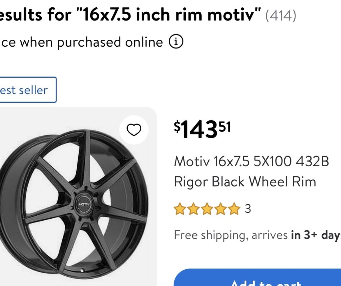 MOTIV Wheels/rims 16X7.5