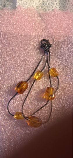Amber Bead Multi-Strand Bracelet
