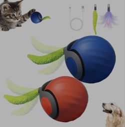 2 Pack Speedy 2.0 Tail Cat Toys for Bored Indoor Adult Cats, 2026 New Generation Interactive Cat Toys for Indooru Cats,Automatic Moving Ball with Tail