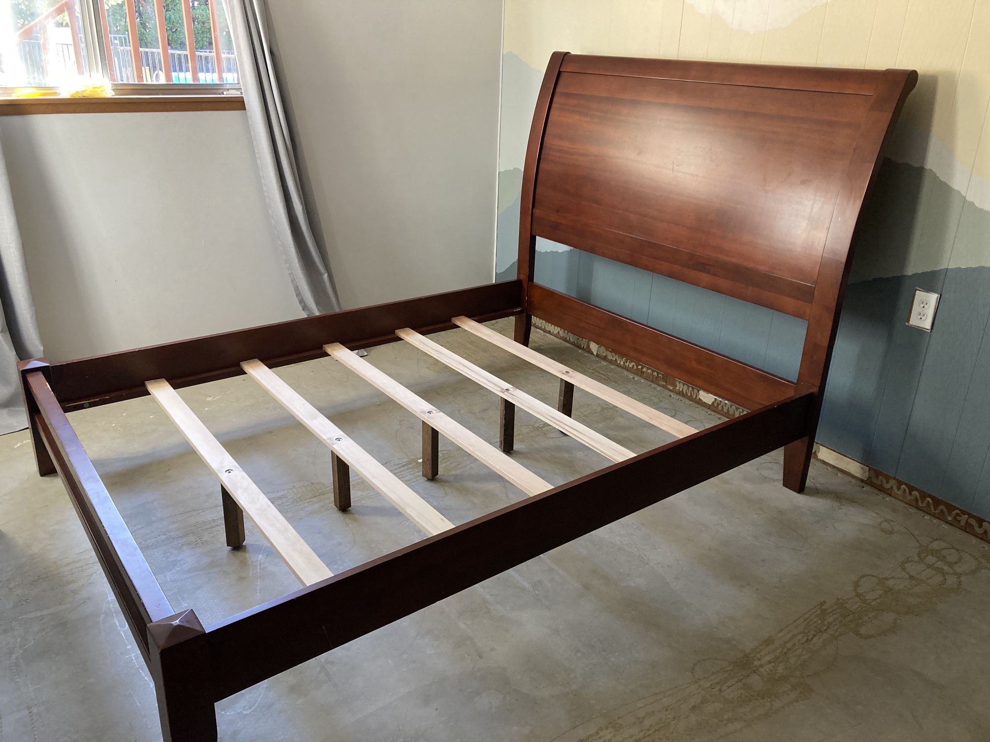 Pottery Barn sleigh bed frame (Queen)