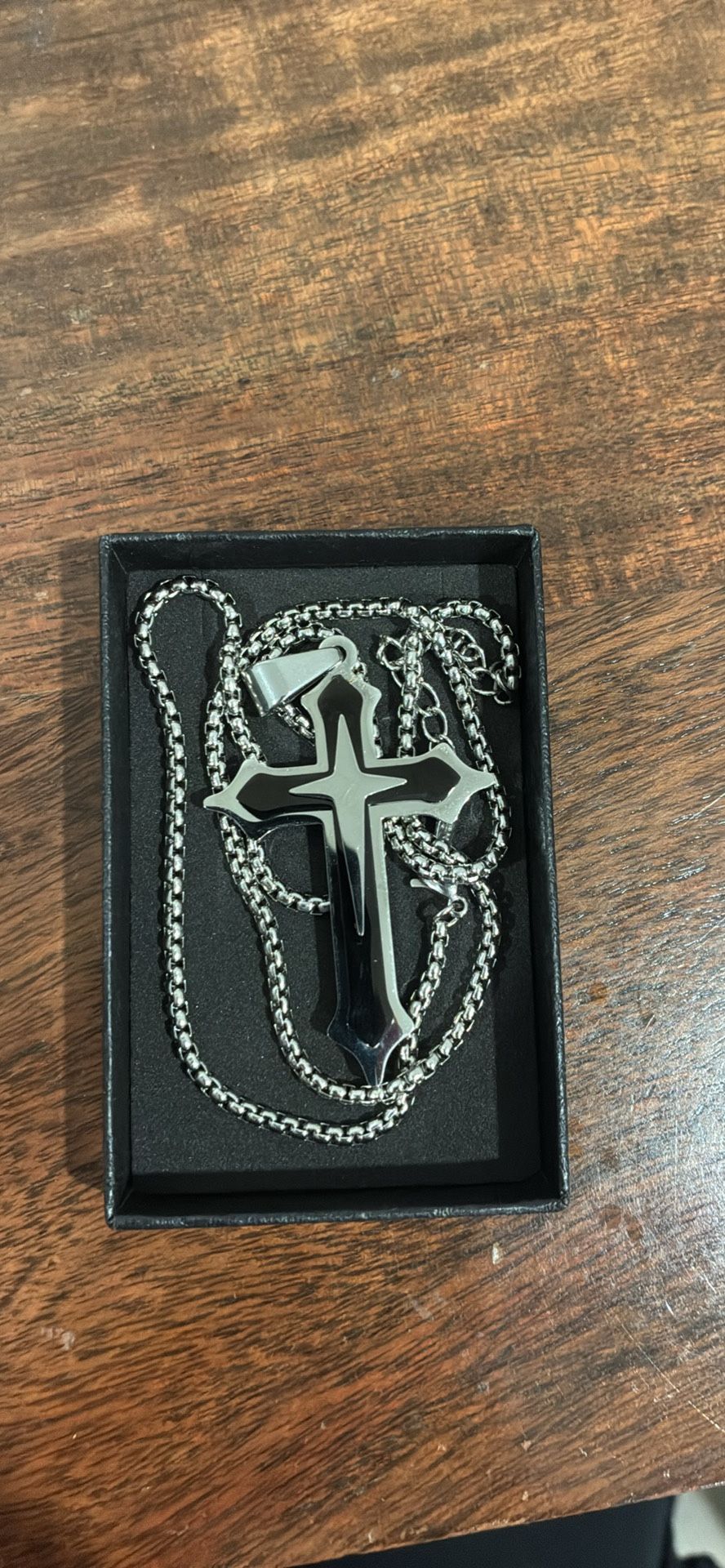 Black&silver Christian Cross 