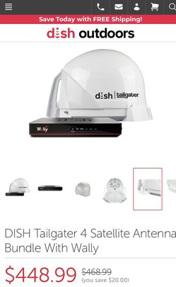 DISH Tailgater 4 Satellite Antenna Bundle With Wally