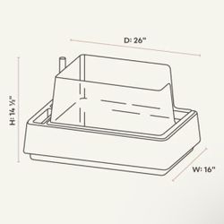 Tuft + Paw Cove Modern Litter Box, Award Winning, High Walls, Anti-Stick Plastic.