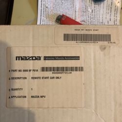 Mazda Mpv Remote Start