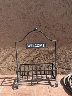 Black Metal Planter Basket