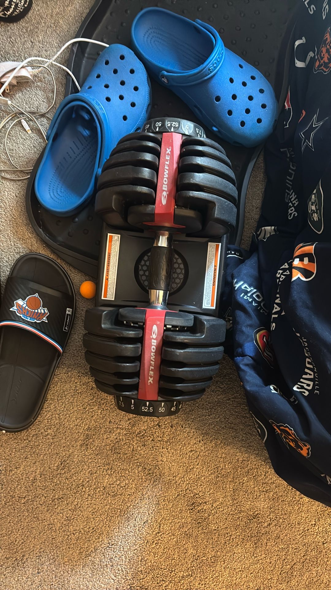 50 pound adjustable dumbbell