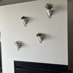 Faux Succulents With Hanging Pots 