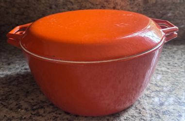 COPCO Denmark large cast iron enameled casserole Dutch oven
