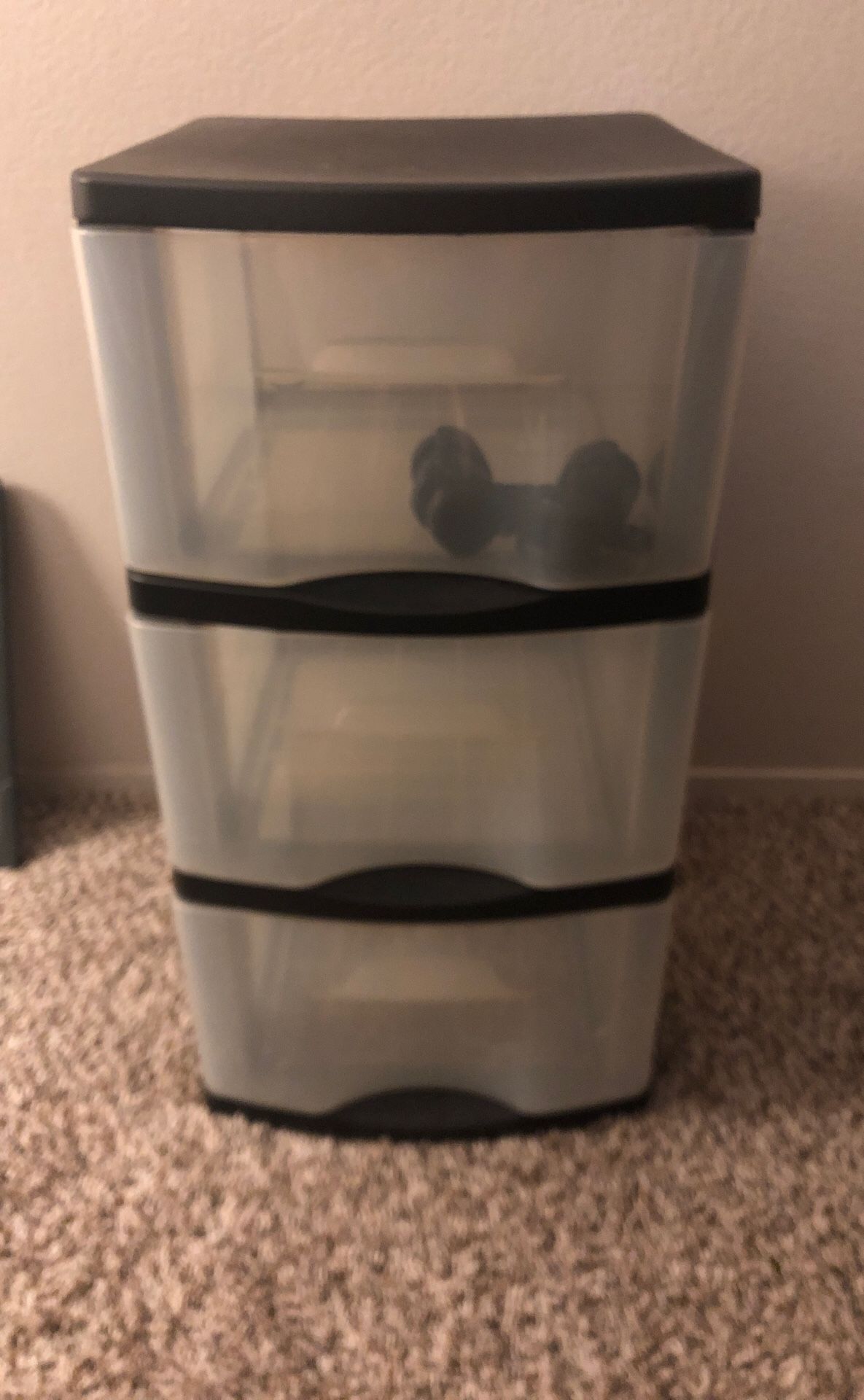 Plastic 3 Drawers with Wheels