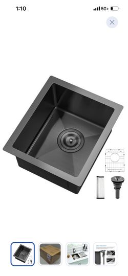 NEW: Black Stainless Steel Bar Sink