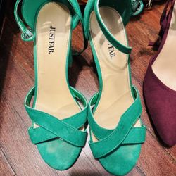 JustFab Green Heels