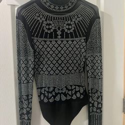 Rhinestone Bodysuit Size Large