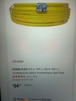 Yellow gas pipe