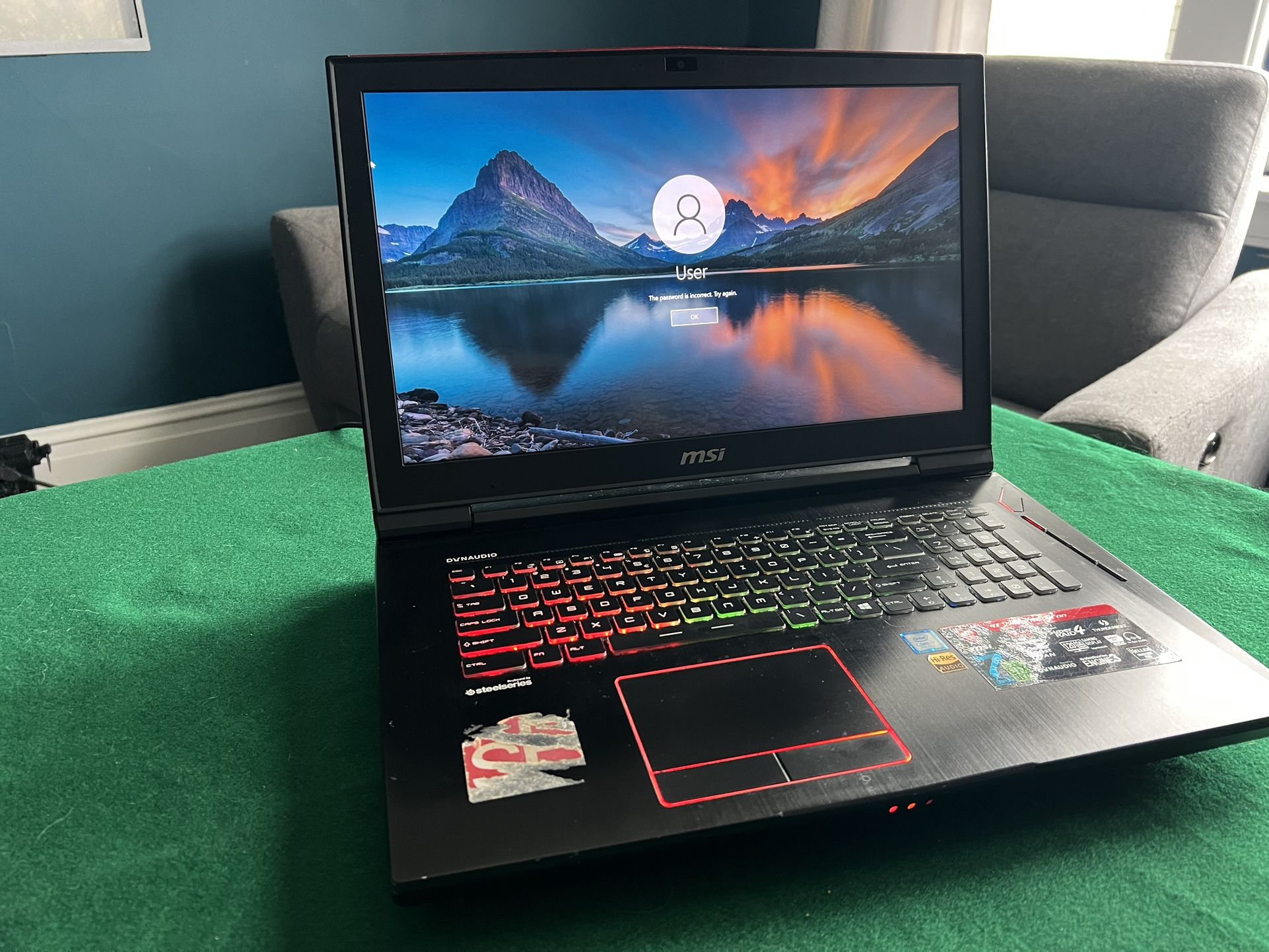 MSI GAMING LAPTOP - GTX 1070 / i7 Intel