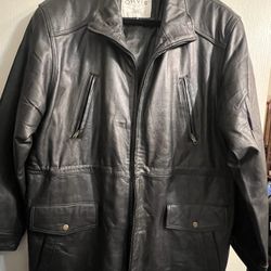 Orvis Vintage Leather Jacket Mens Medium Rare 