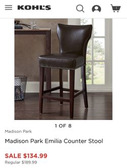 New Madison Park Emilia Counter Stool chocolate