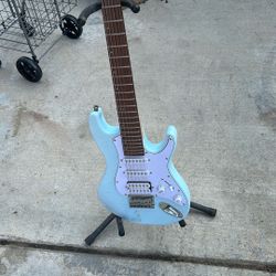 Light Blue Electric Guitar 