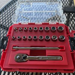 Craftsman 1/4” Drive Socket Set With SAE And Metric 