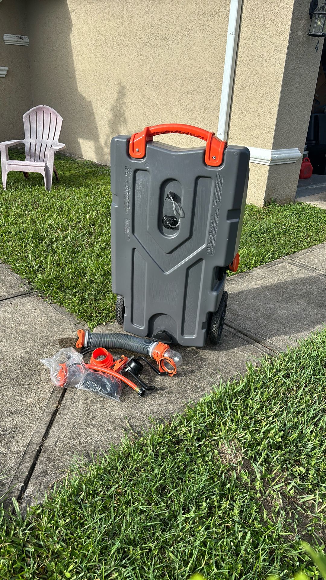 36-Gallon Camco Rhino Tote Tank – Used Only ONCE! 🚨