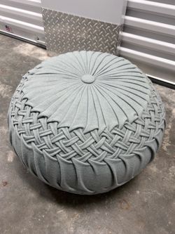 Modern Handwoven Decorative Pouf – Like New