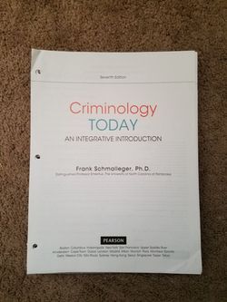 Criminology Today An Integrative Introduction