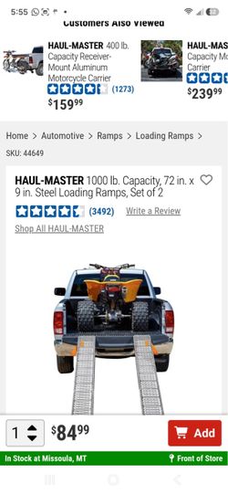 Haul-Master Steel Loading Ramps Set of 2