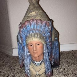 Three Headed Native American Decorative Jar