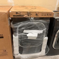 LG 9.0 cu. ft. Vented SMART Stackable Electric Dryer in Black Steel with TurboSteam and Sensor Dry Technology