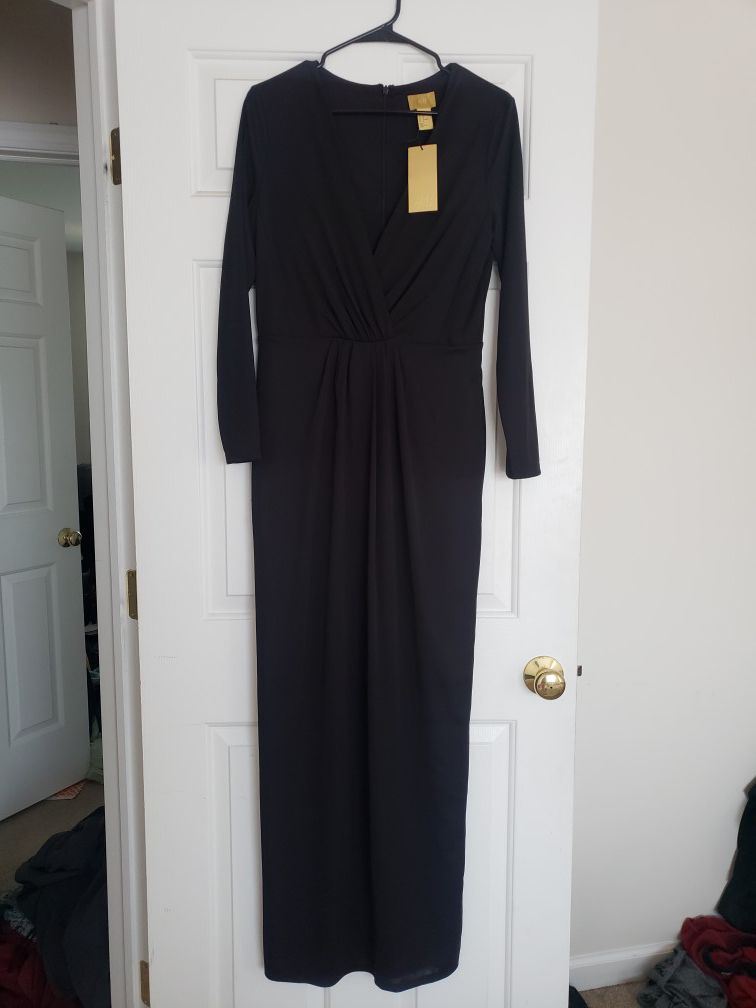 Black H&M Long Dress Gown Long Sleeve Bridesmaid MOB Prom Dresses