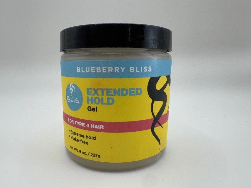 Curls Blueberry Bliss Extended Hold Gel 8 Oz Flake-Free Extreme Hold Gel NEW