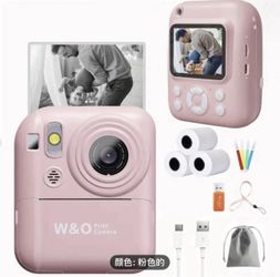 2025 New Kids Camera Instant Print, Selfie Digital Camera With 1080P Videos