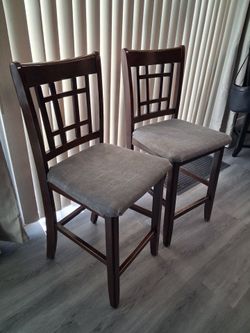 Wood Counter Height Bar chairs- set of 2